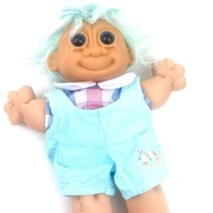 Vintage The Trolls Baby Doll Russ 12" Large Toys Collectible Tressure Kids Soft